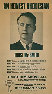 Sanctioned: Campaign Poster for Ian Smith in 1960s. In 1965