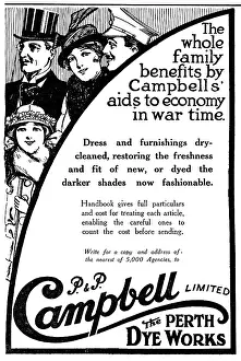 Dyes: Campbell Dye Works advertisement, WW1
