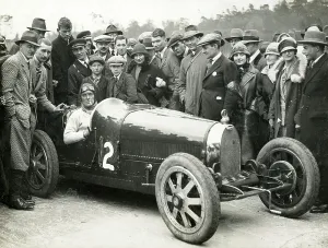 Surbiton: Campbell at the wheel of Type 35 Bugatti - Surbiton MC meet