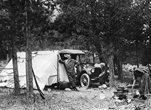 Campfire: Camping in the forest, 1934