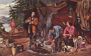 Currier: Camping in the Woods