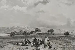 Crusaders: Canaan. Engraving by Emile Rouargue
