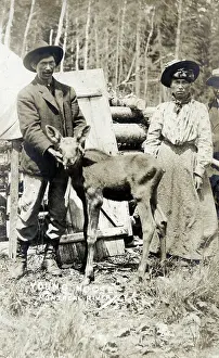 Moose: Canada - Montreal River - Indian couple