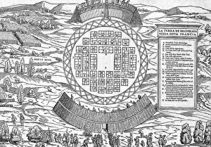 Townscapes: Canada, Montreal, schematic image, copper engraving