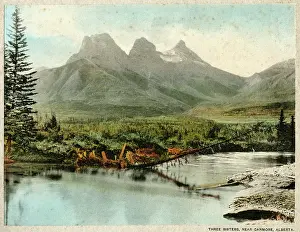 Alberta: Canada - The Three Sisters, Canmore, Alberta