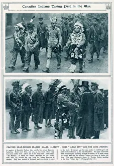 Dominions: Canadian Indians taking part in the war