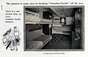 Steamships: Canadian Pacific Third Class Four-Berth Cabin