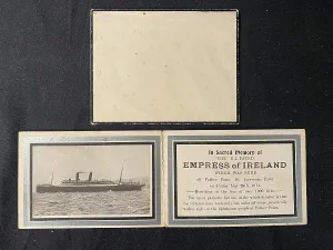 Memoriam: Canadian Pacific, RMS Empress of Ireland, mourning card