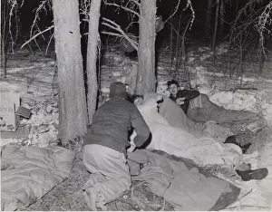 Bedding: Canadian scouts in winter camp, Canada