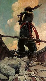 Trapper: Canadian Trapper and Wolf