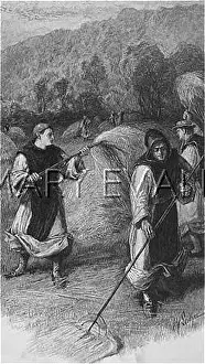 Trappist: Canadian Trappist monks working in hayfields