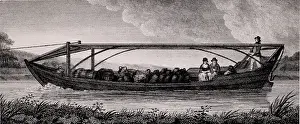 1796: Canal boat for passengers and freight