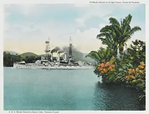 Gatun: Canal - Panama - USS Rhode Island