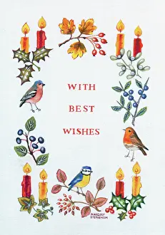 Wording: Candles, Chaffinch, Robin, Blue Tit