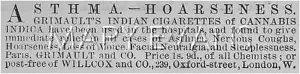 Asthma: CANNABIS USED IN REMEDY