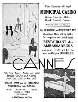 Ambassadeurs: Cannes advertisement, 1929
