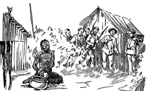 Cannibals: cannibals, an explorer is coming across a cannibal
