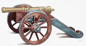 Cast Iron: Cannon. Engraving