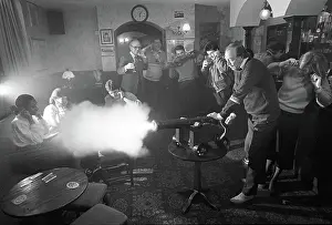 Deaf: Cannon firing in pub -1