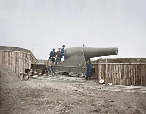 Columbiad: Cannon mounted in Fort at Battery Rodger during