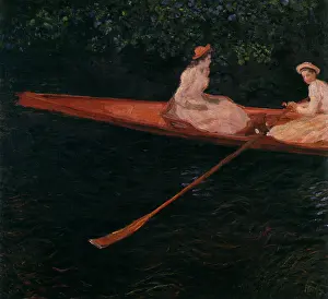 Sculls: In a Canoe on the Epte, by Monet