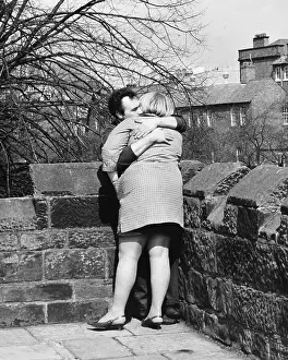 Boyfriend: Canoodling couple, Chester 1968