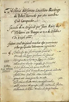 Vivar: Cantar de Mio Cid (The Lay of the Cid). Anonymous