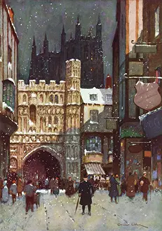Uden: Canterbury in Winter by Ernest Uden