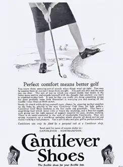 Cantilever: Cantilver Shoes Advert, 1927