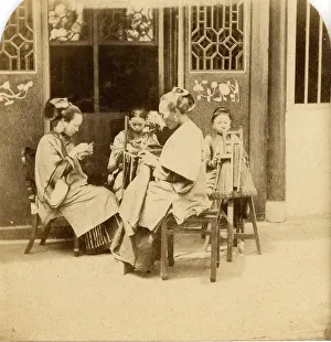 Negretti: Canton. Group of Women at Work