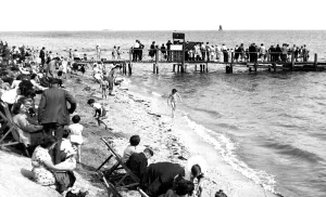 Canvey: Canvey Island, the Beach c1955