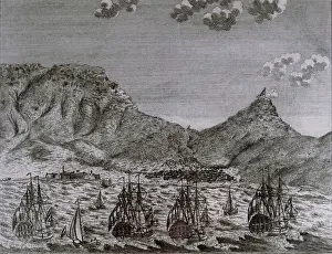 Heydt: Cape Town with Castle in Foreground, 1741