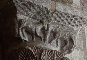 Capital, apse, Abbatiale Sainte-Foy, Conques