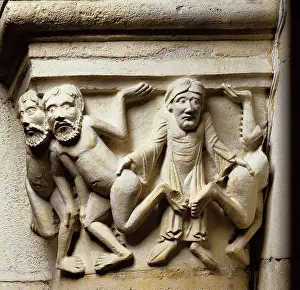 Wiligelmo: Capital of the eighth semi-column
