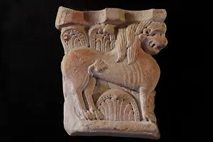 Prieure: Capital from Serrabone Priory, Languedoc-Roussillon, France