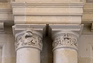 Spitting: Capitals, Chapel, Chateau de Chambord, Loire Valley, France