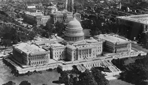 Legislative: Capitol and Library of Congress in Washington, 1929