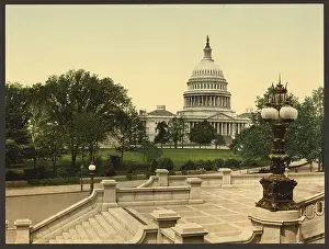 C1898: The Capitol from the Library steps, Washington