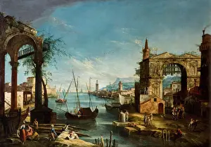 Michele: Capricci with Classical Ruins and a Harbour