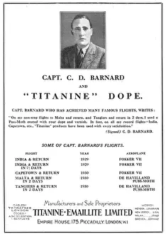 Doped: Capt Barnard's Aircraft Were Doped With Titanine