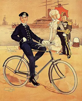 Plumed: Captain on Bicycle