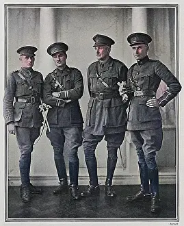 Critchley: Captain Critchley and his three sons, WW1