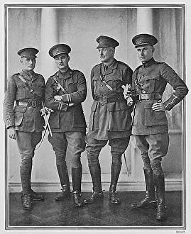 Critchley: Captain Critchley and his three sons, WW1