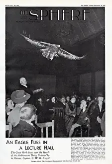 Sphere: Captain C.W.R. Knight with his pet eagle
