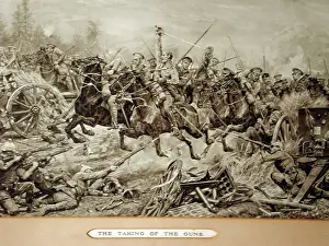 Retrieving: Captain Francis Grenfell retrieving the guns at Audregnies