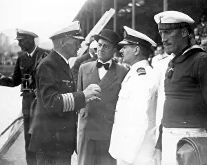 Scuttled: Captain Langsdorff talks with Argentinean officers