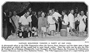 Donegall: Captain Molyneux throws party at his Riviera villa