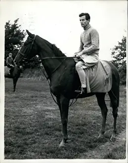 Binfield: Captain Peter Townsend out riding a horse