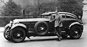 Woolf: Captain Woolf Barnato with his Bentley