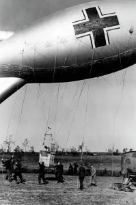 Observational: Captive balloon at Demyansk, 1942